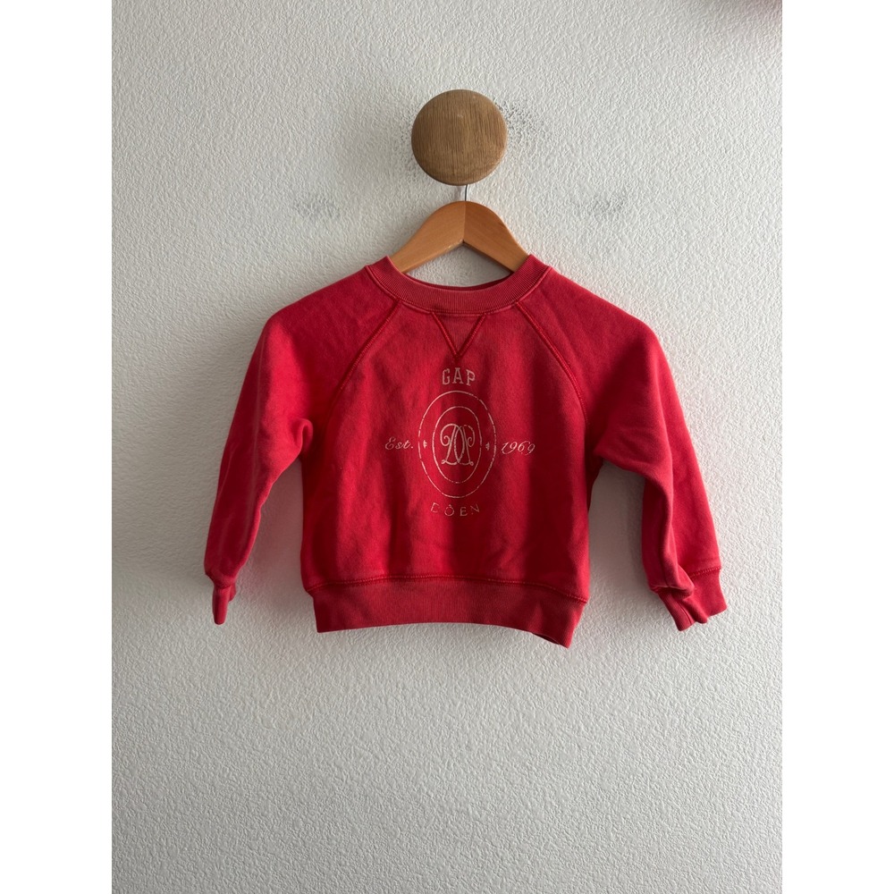 Gap x Doen Kids Red Graphic Sweatshirt Pullover 2 Years Old
